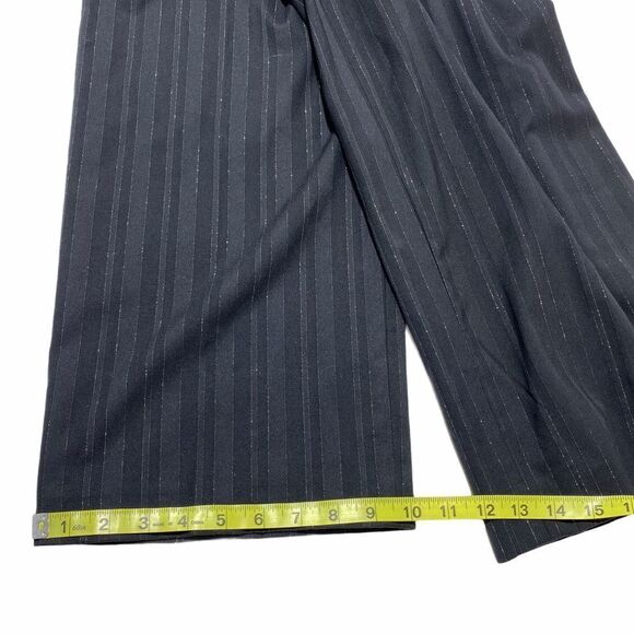 Peter Nygard Black Pinstripe Wide Leg Trousers 16 - Picture 6 of 9